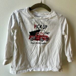 Boys Polo Ralph Lauren Holiday Christmas Tree Truck "Pick Up" T Shirt 18 months